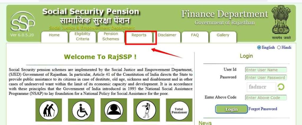 Rajasthan Pension Yojana List