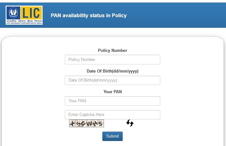 LIC Policy Pan Card Link Status