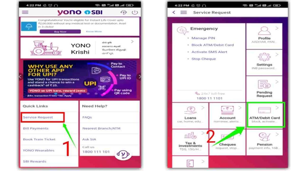 Yono SBI App SBI Atm Card Block 