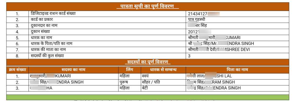 up ration card status 