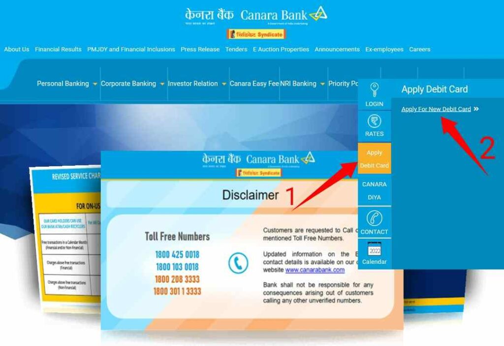 Canara Bank Debit Card Tracking By Account Number