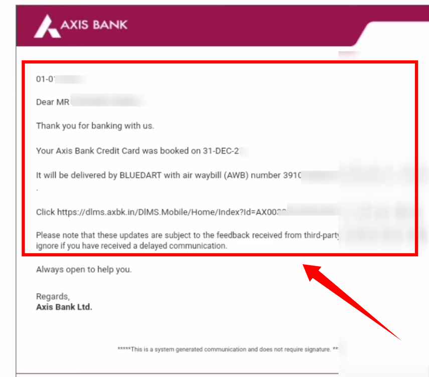 Axis Bank Credit Card Track Kaise Kare
