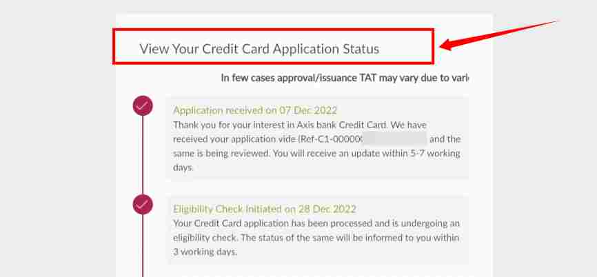 Axis Bank Credit Card Application Status Check By Application id & Mobile Number