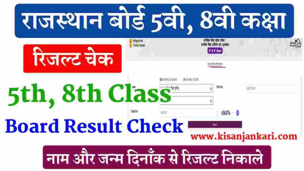 Rajasthan Board 8th Class Result Check