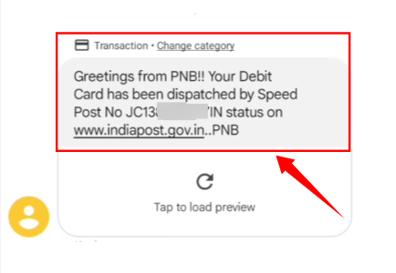 PNB Debit Card Tracking Speed Post